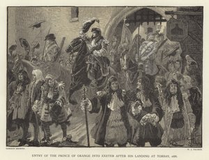 Einzug des Prinzen von Oranien in Exeter nach seiner Landung in Torbay, 1688 von Gordon Frederick Browne